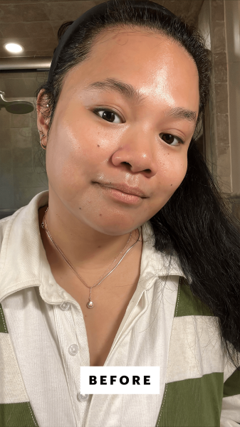 Calaor before applying the Milk Makeup Hydrogrip Skin Tint